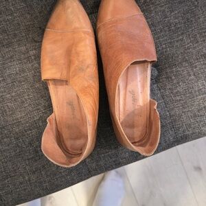 Free People Tan Leather Flats